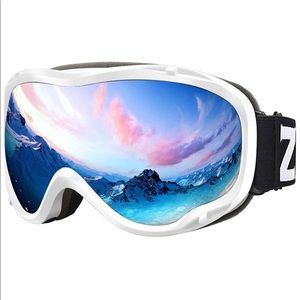 ZIONOR Lagopus Ski Snowboard Goggles White/Silver